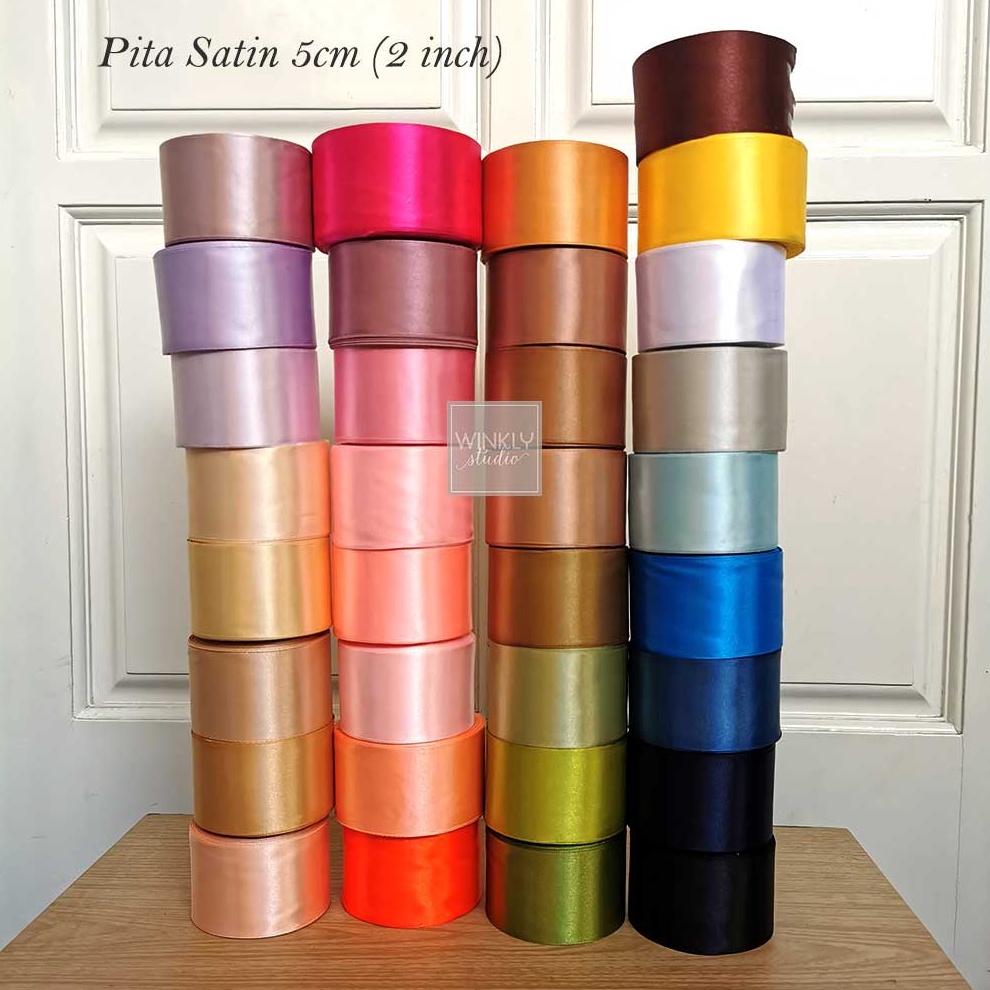 

Pita Satin 5 cm Pita 2 inch Pita 5 mm Pita Kado Pita Hias