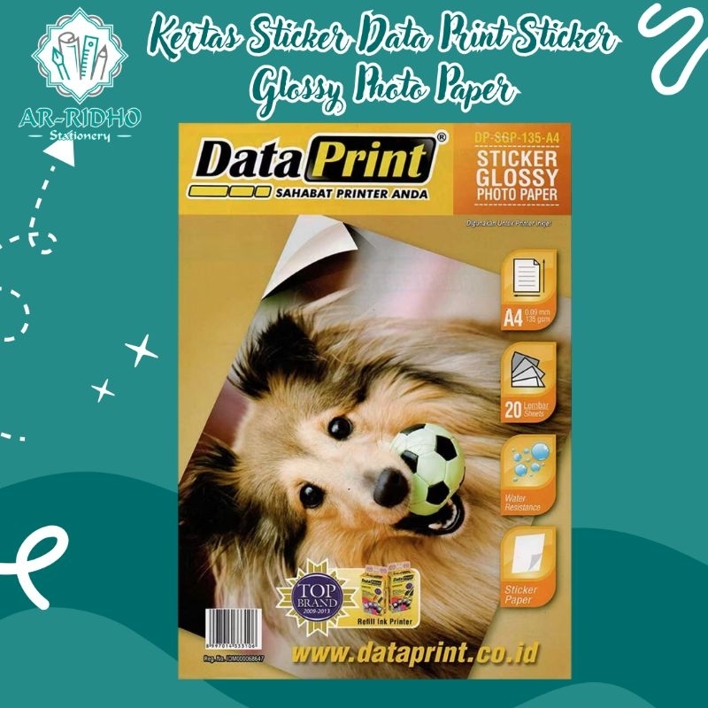 

Kertas Sticker Data Print ukuran A4 Glossy 135 gsm