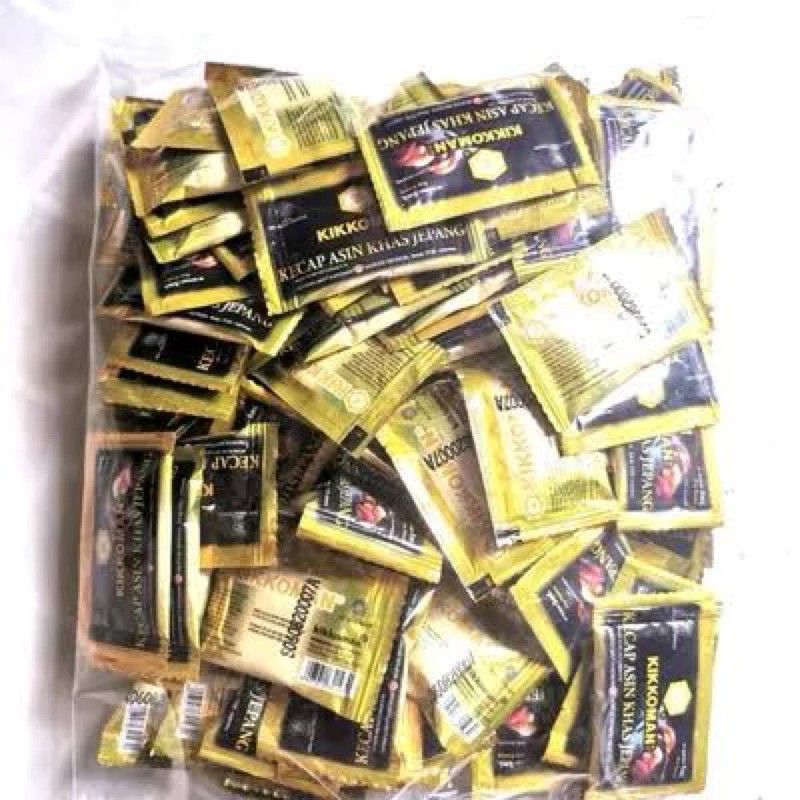 KIKKOMAN SOY SAUCE SACHET / KECAP ASIN JEPANG / KECAP ASIN SUSHI/ KECAP JEPANG HALAL