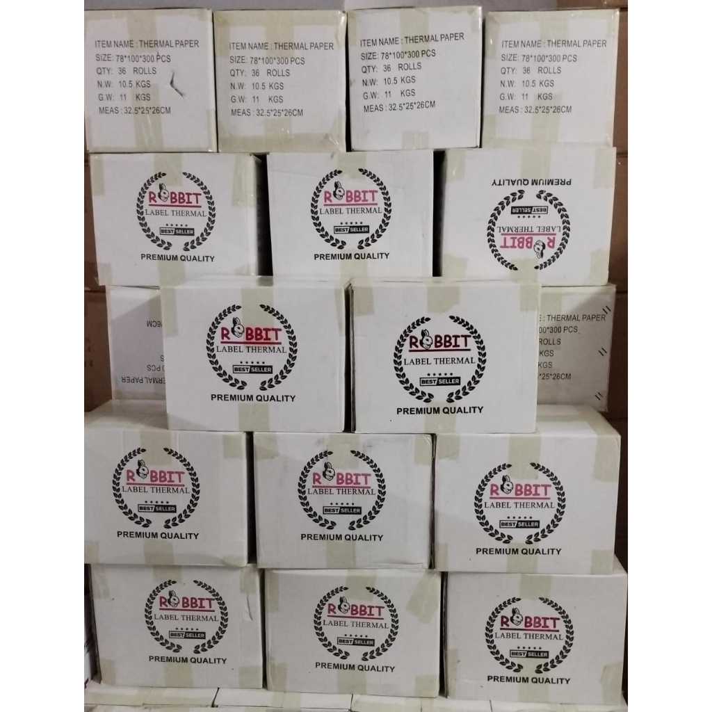 

( HARGA 1 DUS ) 100 X 100MM KERTAS STICKER STICKY DIRECT THERMAL LABEL BARCODE 500PC / 36 Roll
