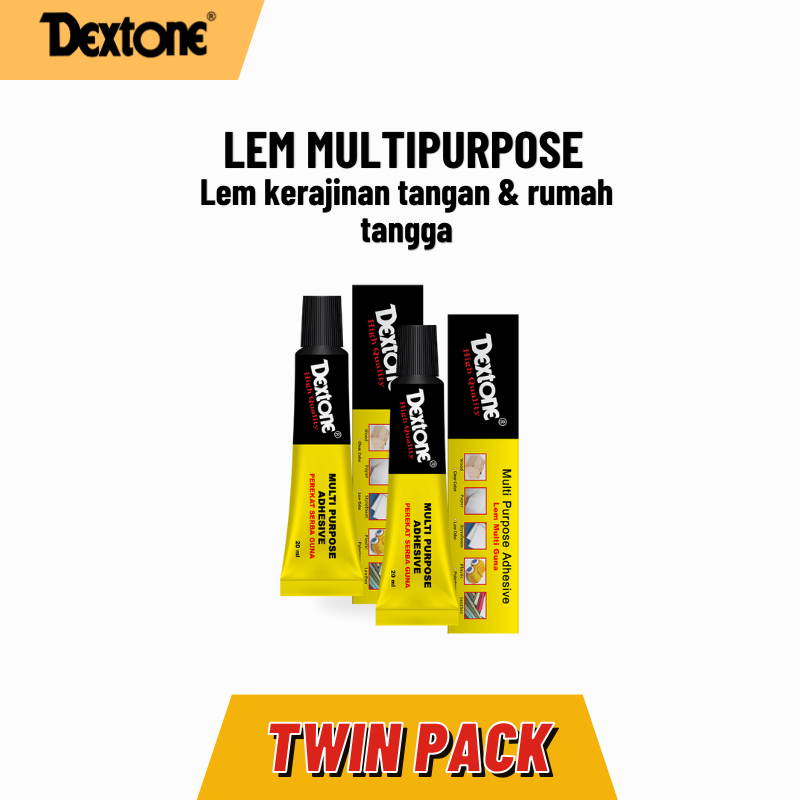 

Lem Multi Purpose Adhesive Dextone Twin Pack