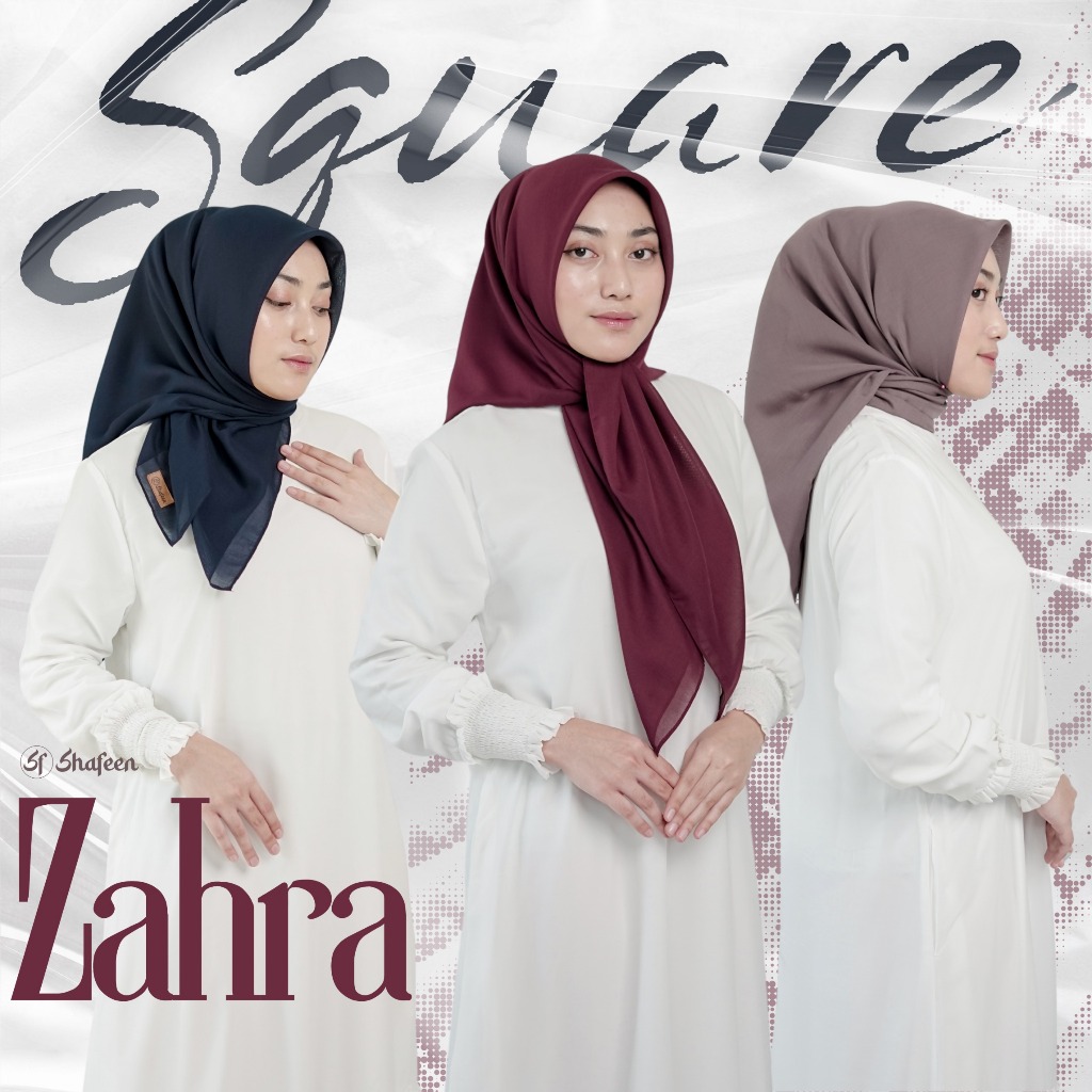 Shafeen - Zahra Hijab Segiempat Voal Premium