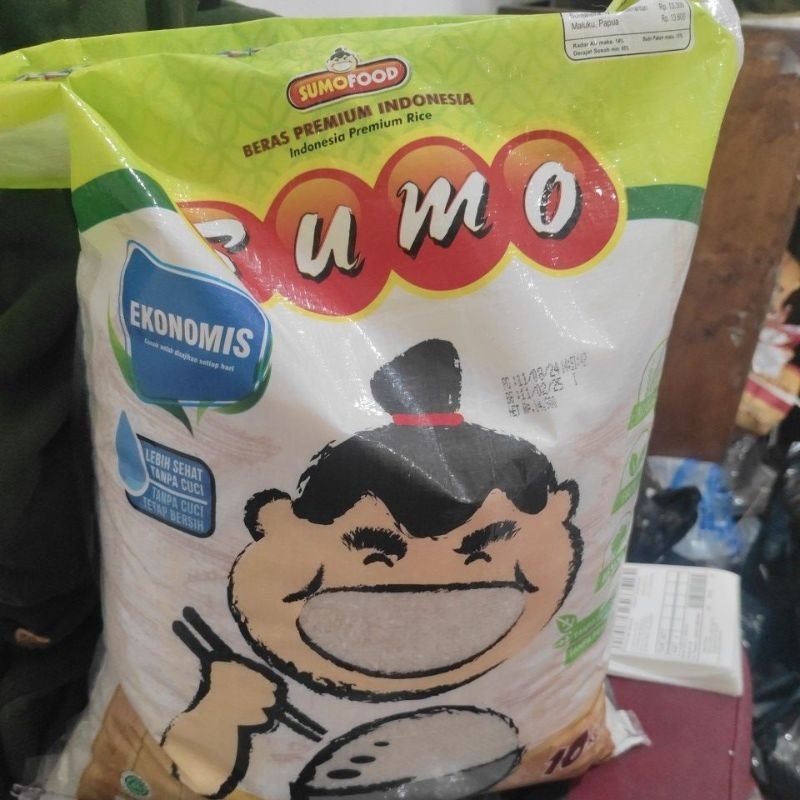 

beras sumo 10kg kemasan Hijau asli