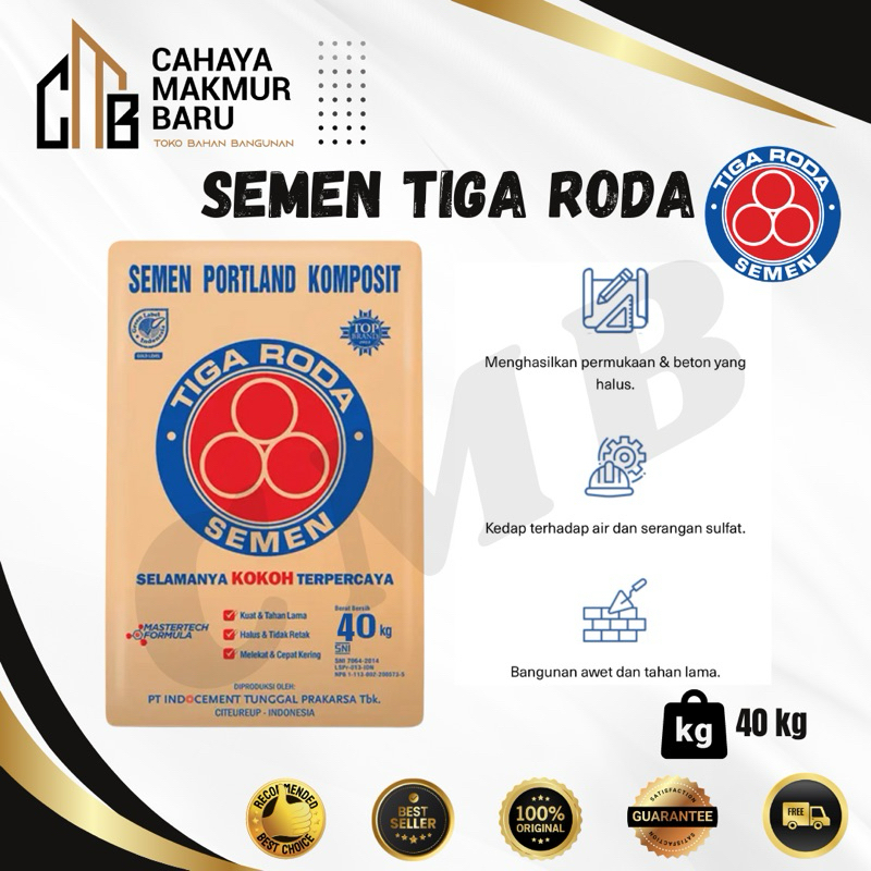 SEMEN TIGA RODA 40 KG - SEMEN TIGA RODA AREA MALANG