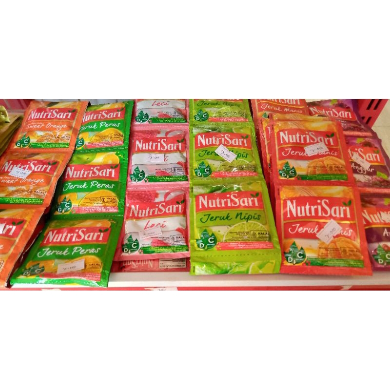 

Nutrisari All variant sachet nutri sari jeruk leci jeruk nipis anggur