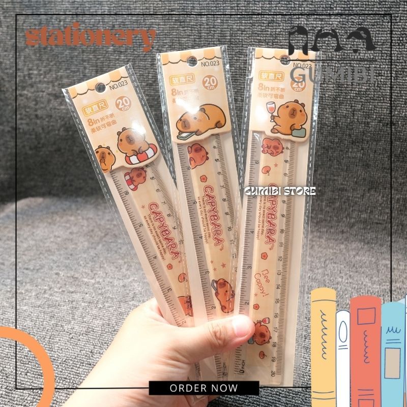 

PENGGARIS 20CM CAPYBARA PENGGARIS LENTUR KAPIBARA CAPPYBARA GARISAN ELASTIS LUCU TERMURAH