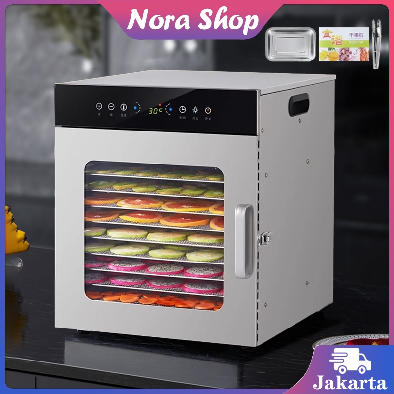 Mesin Pengering Buah Dan Sayuran 10 Trays Mesin Pengering Makanan Untuk Rumah Oven Pengering Makanan