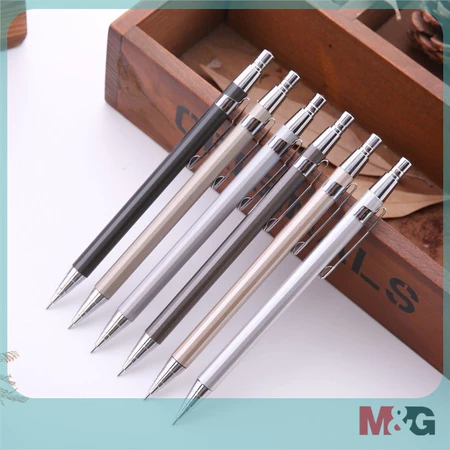 

M&G Pensil HB Mekanik Gravitasi Rendah Premium Mechanical Pencil 0.5 mm Desain Metal