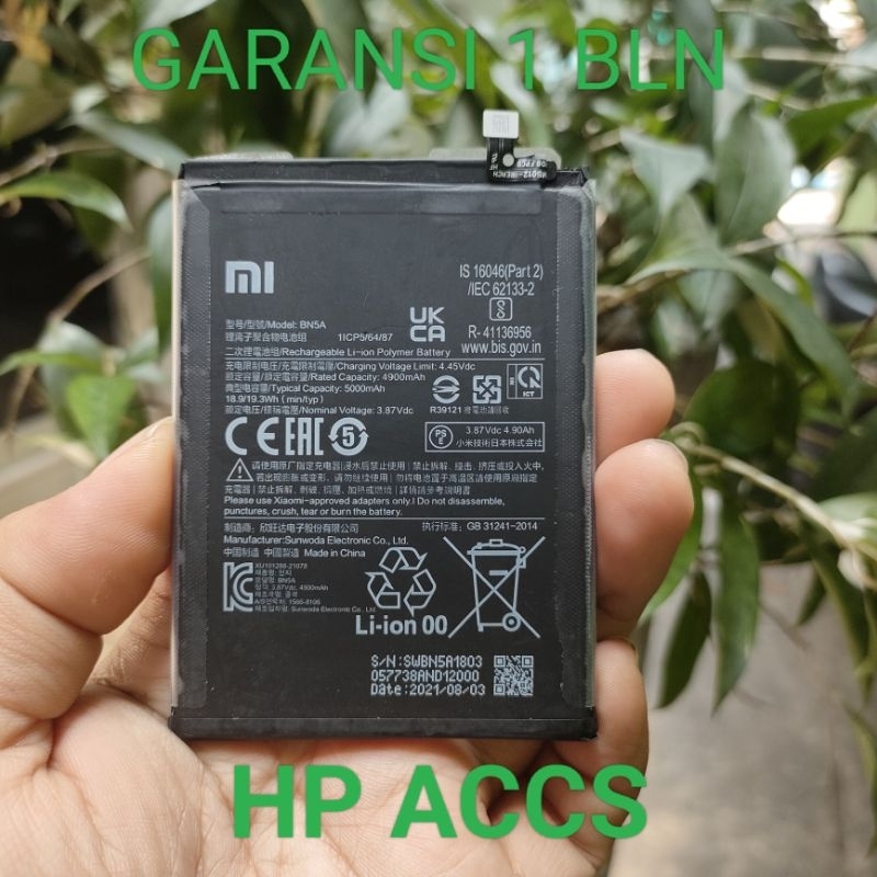 Baterai Asli Xiaomi Bawaan Redmi 10 2021/2022 / Poco M3 Pro / redmi Note 105g - BN5A