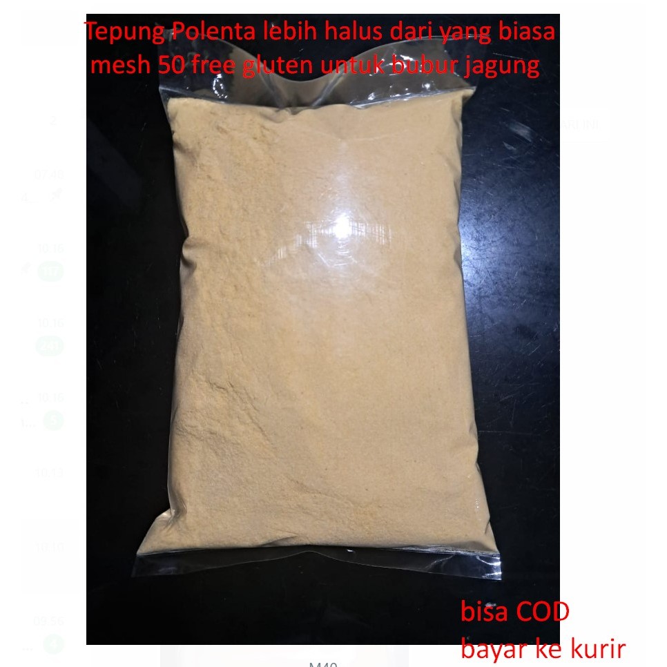 

Tepung Polenta 1 kg lebih halus dari yang biasa mesh 50 free gluten untuk bubur jagung