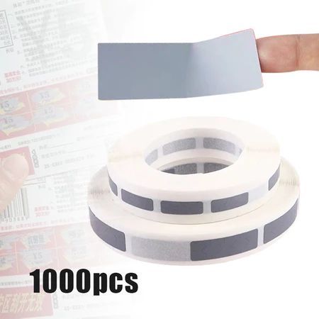 

1000pcs Sticker Gosok Label Gosok 6 X 22mm/ Scratch Label Sticker Voucher Gosok Penutup Pin Voucher /Label Gosok Scratch Stiker Uk