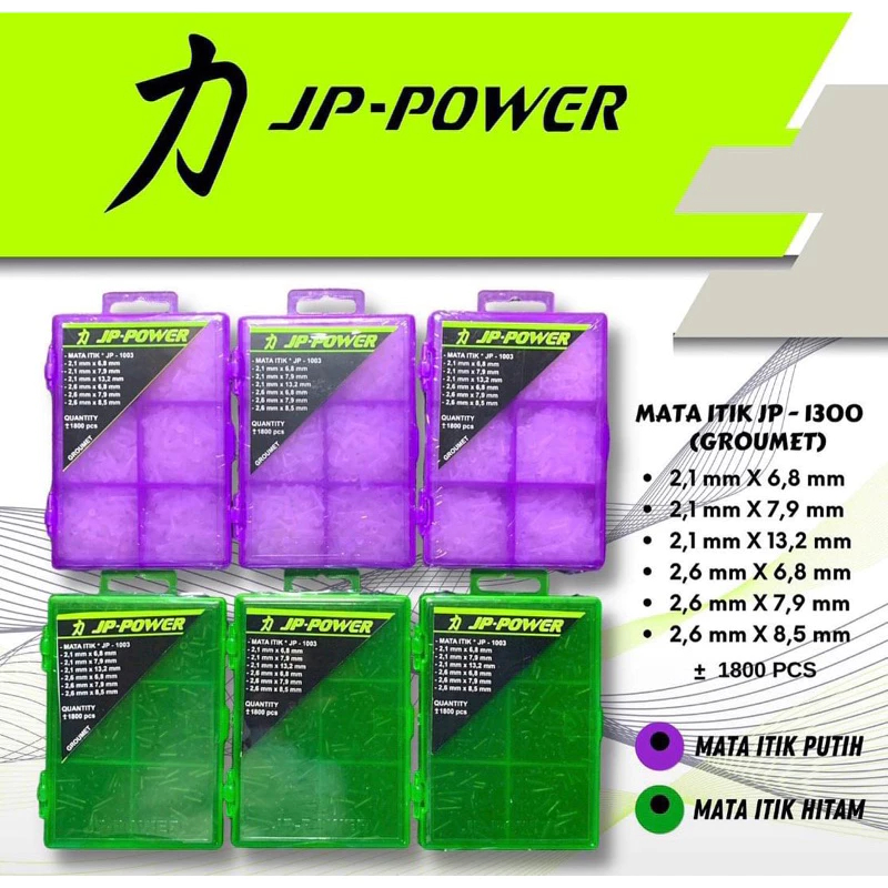 NEW MATA ITIK / GROMMET RAKET BADMINTON JP POWER HITAM
