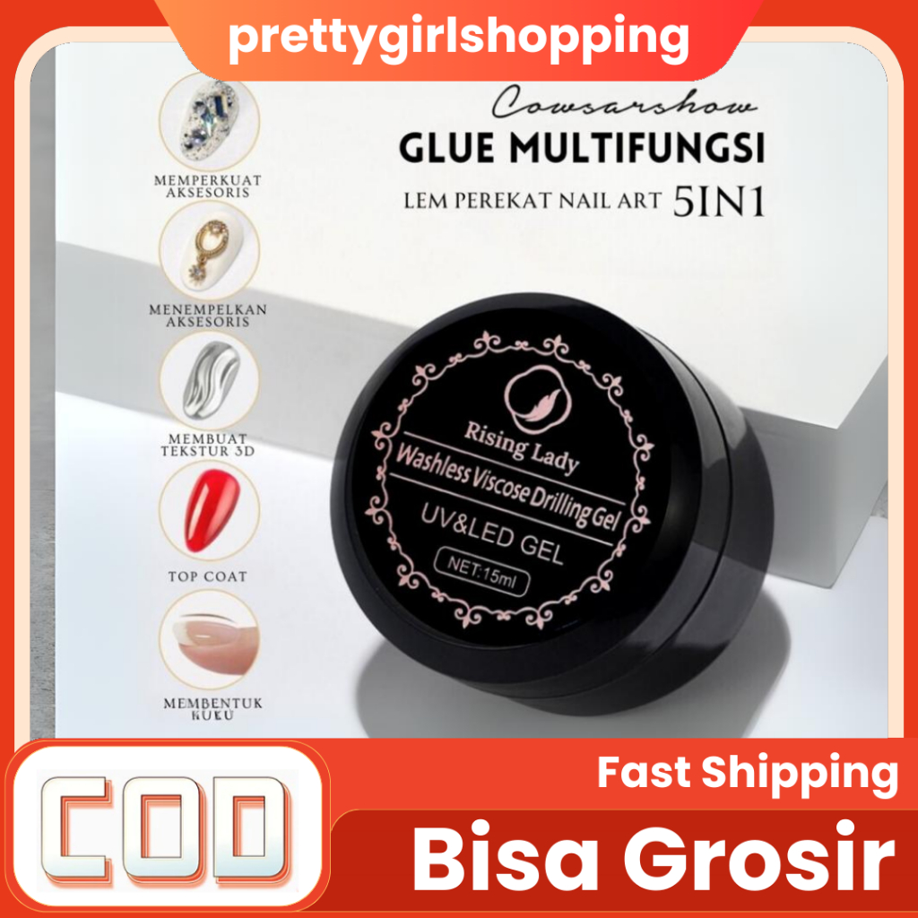 Pretty Nail Glue Drill / Lem Aksesoris Nail Art / Lem Aksesoris Nail Gel / Lem Nail Art Rhinestone G