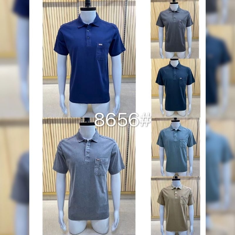 Kaos polos katun polo Wash || kaos bapak bapak. #8656