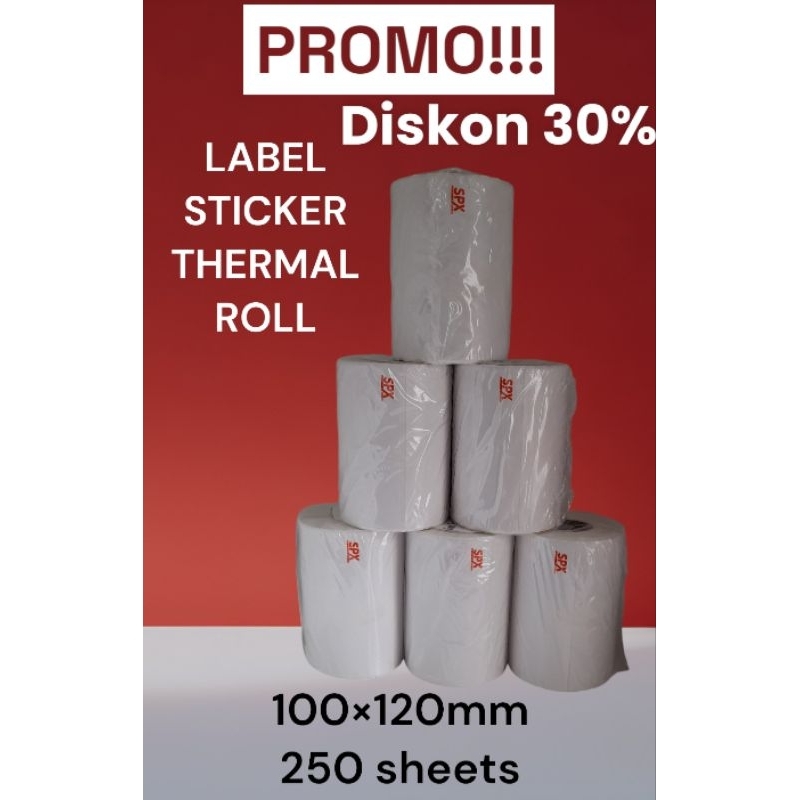 

KERTAS LABEL THERMAL PRINTER LOGO SPX SHOPEE A6 100 X 120 MM 250 LEMBAR | STICKER LABEL THERMAL