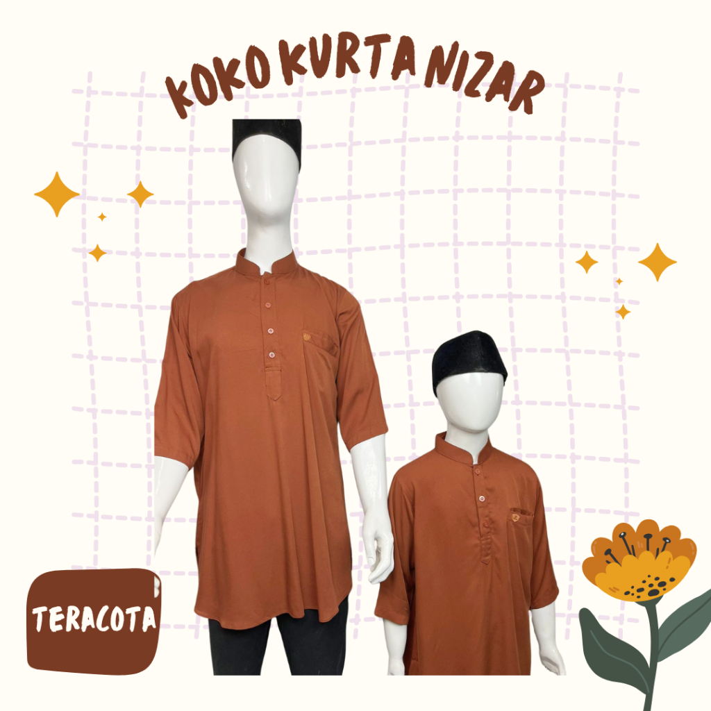 Koko Kurta Couple Model Nizar Polos kancing