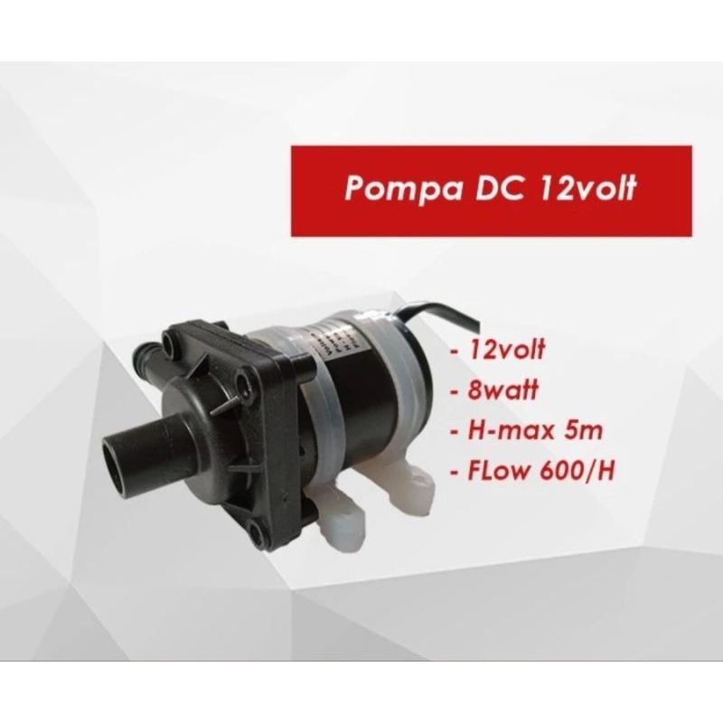 Mini water pump 12V - 8 watt pompa air DC mini submersibel 12volt 8 watt