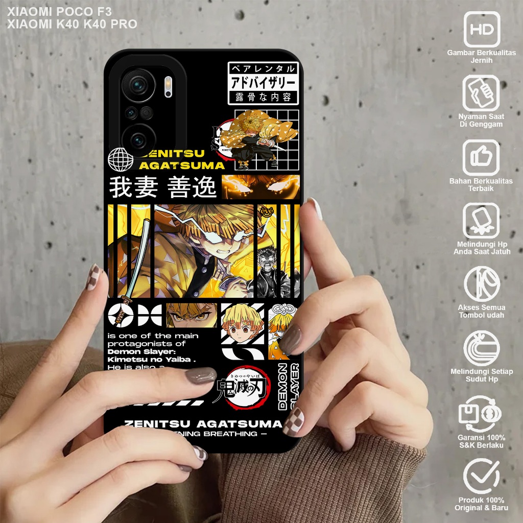 CASE XIAOMI POCO F3 - Casing Hp Xiaomi Poco F3 Motif DEMON SLAYER - Case Hp Xiaomi Poco F3 - Casing 