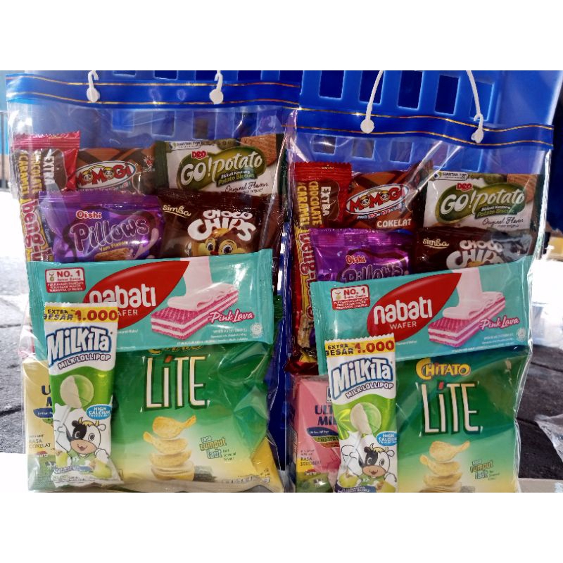 

Bingkisan Snack Ulang Tahun Anak/ Hampers Snack anak Aj