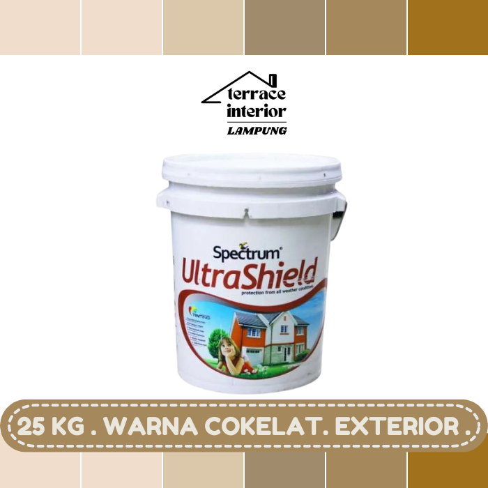 Cat Tembok Spectrum Ultrashield Warna Cokelat 25 Kg