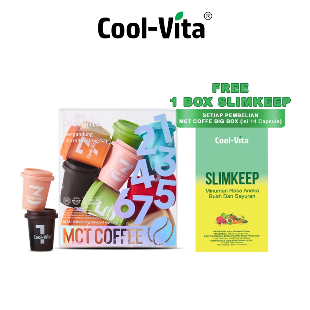 

Cool-VIta MCT Coffee 1 Box - Collvita Kopi Penurun Berat Badan - Coolvita Kopi Kapsul