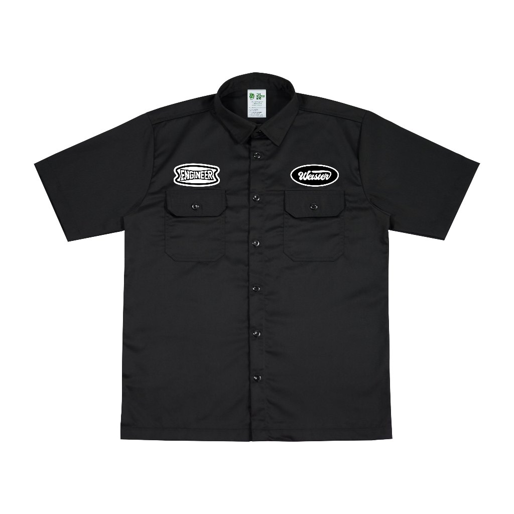 Weister Workshirt Hitam Kemeja Pendek - Engineer