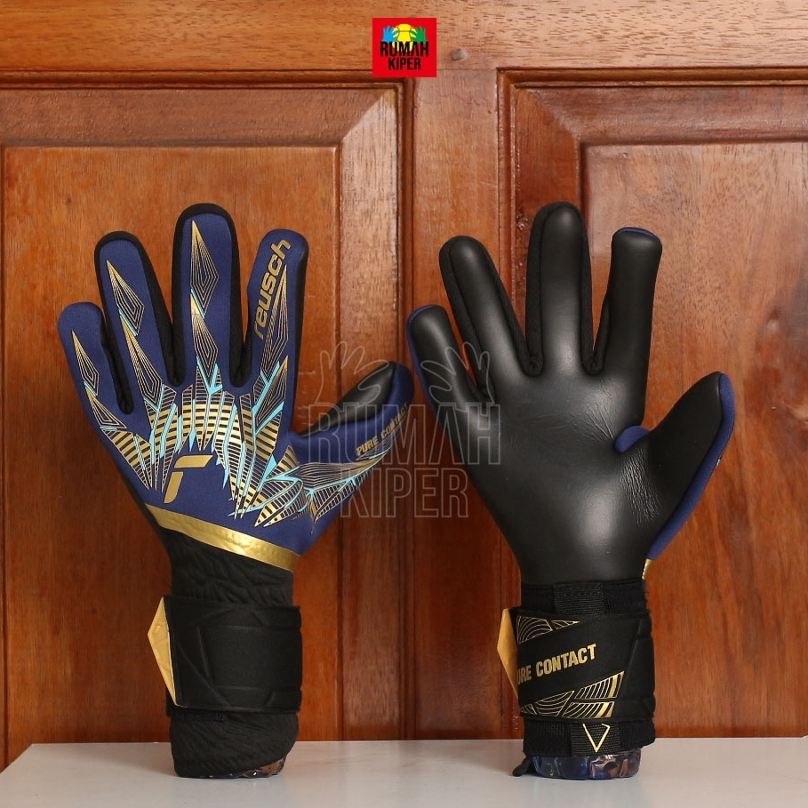 REUSCH PURE CONTACT GOLD X BLUE/GOLD/BLACK (SKU : BR 339) Sarung Tangan Kiper