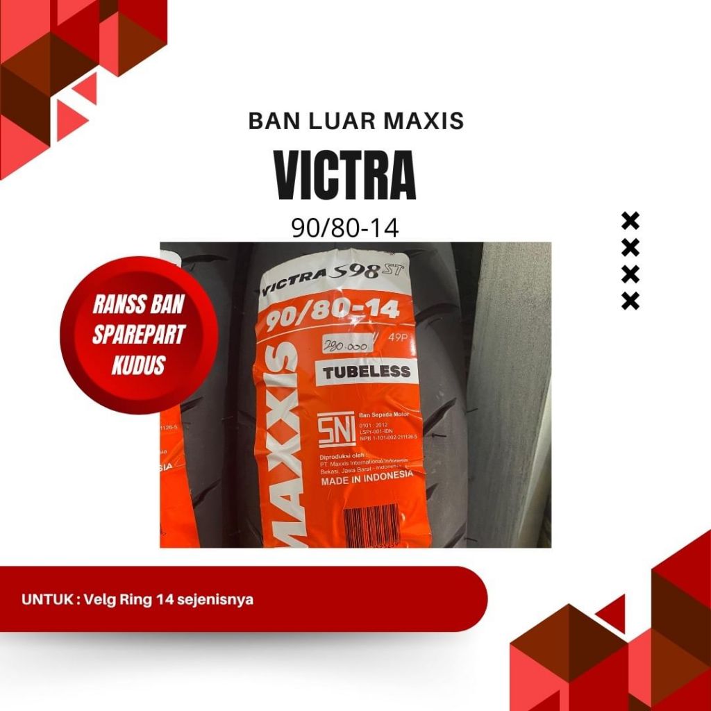 BAN LUAR MAXXIS VICTRA 90/80-14