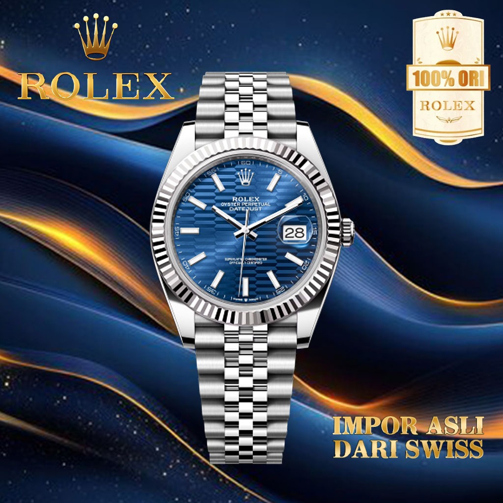 Rolex Datejust Oyster Perpetual Swiss 100% Original mengimpor jam tangan mekanis asli resmi