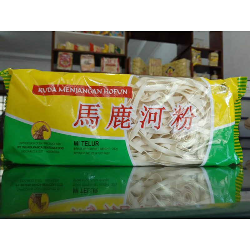 

Mie Telur Hofun Kuda Menjangan 200g / Mie Telur Pipih / Kwetiaw Kering