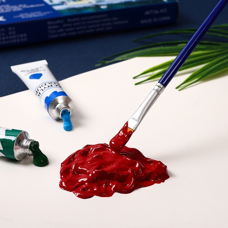 

RB Hightune Acrylic Paint Set Cat Akrilik Set 12/24 Warna 10ml/12ml Lukis Kanvas Acrylic