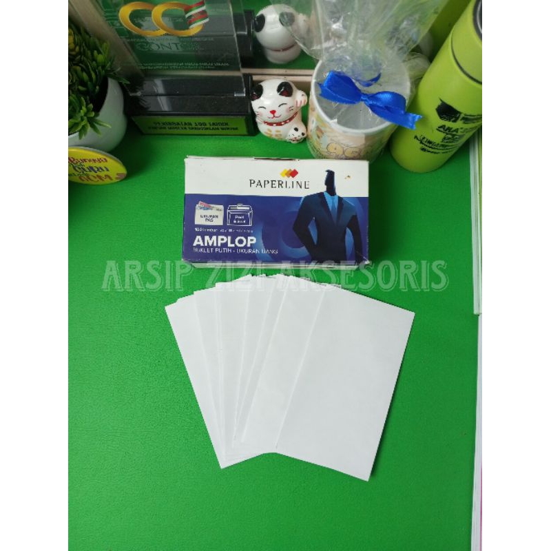 

Amplop Paperline Ukuran Uang Buklet Putih Eceran Plain Banknote Sized Envelope Peel Seal 80gsm