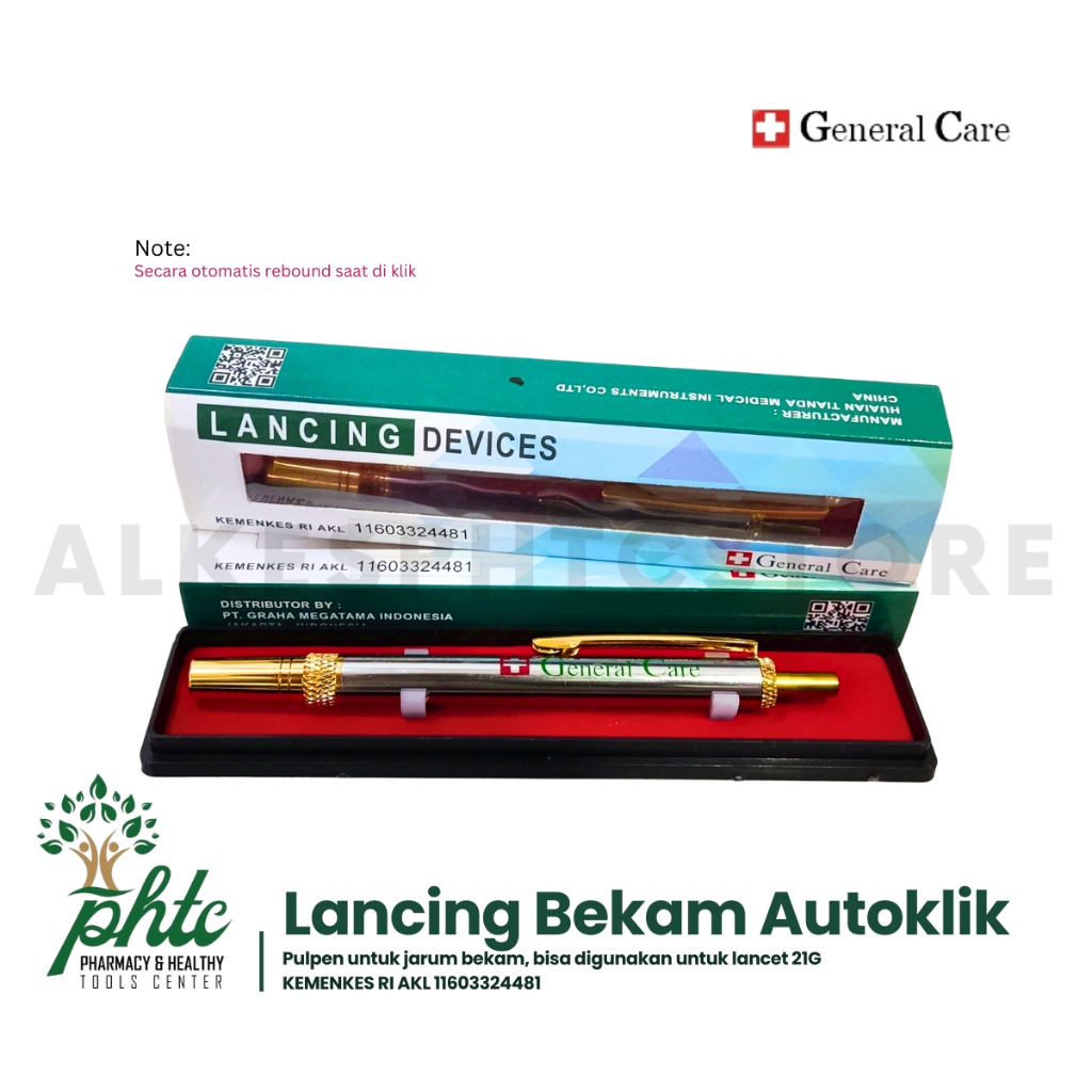 General Care Pen Lancing Bekam / Lancing Device l Pulpen Jarum Untuk Terapi Bekam