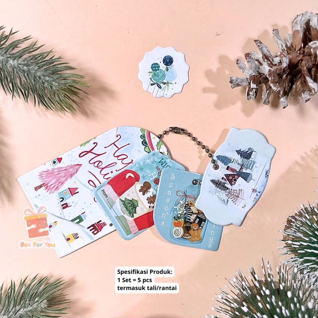 

Hang tag Happy Holiday/ Merry Christmas