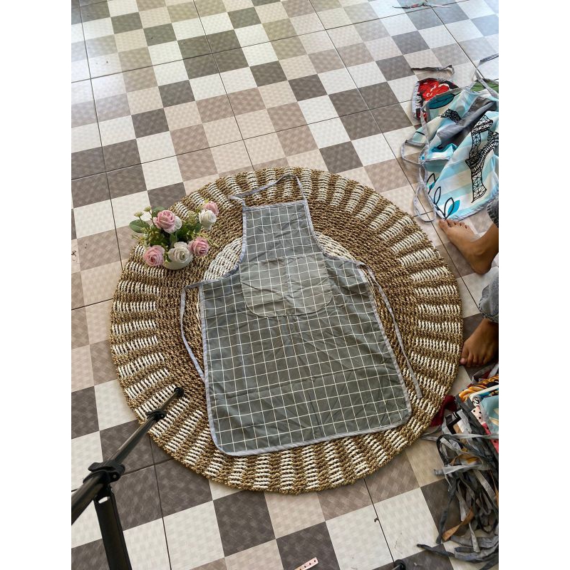 Celemek Masak | Celemek apron Dapur | Celemek Kain Katun Dewasa