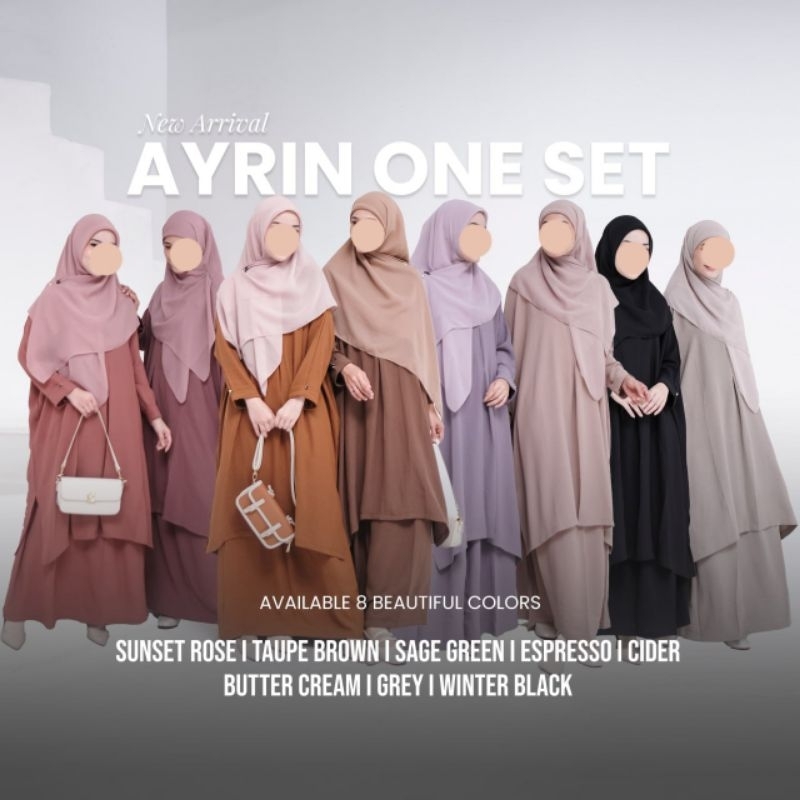 Lidiahadiwinoto - Ayrin One Set Bahan crinkle polos rok tunik