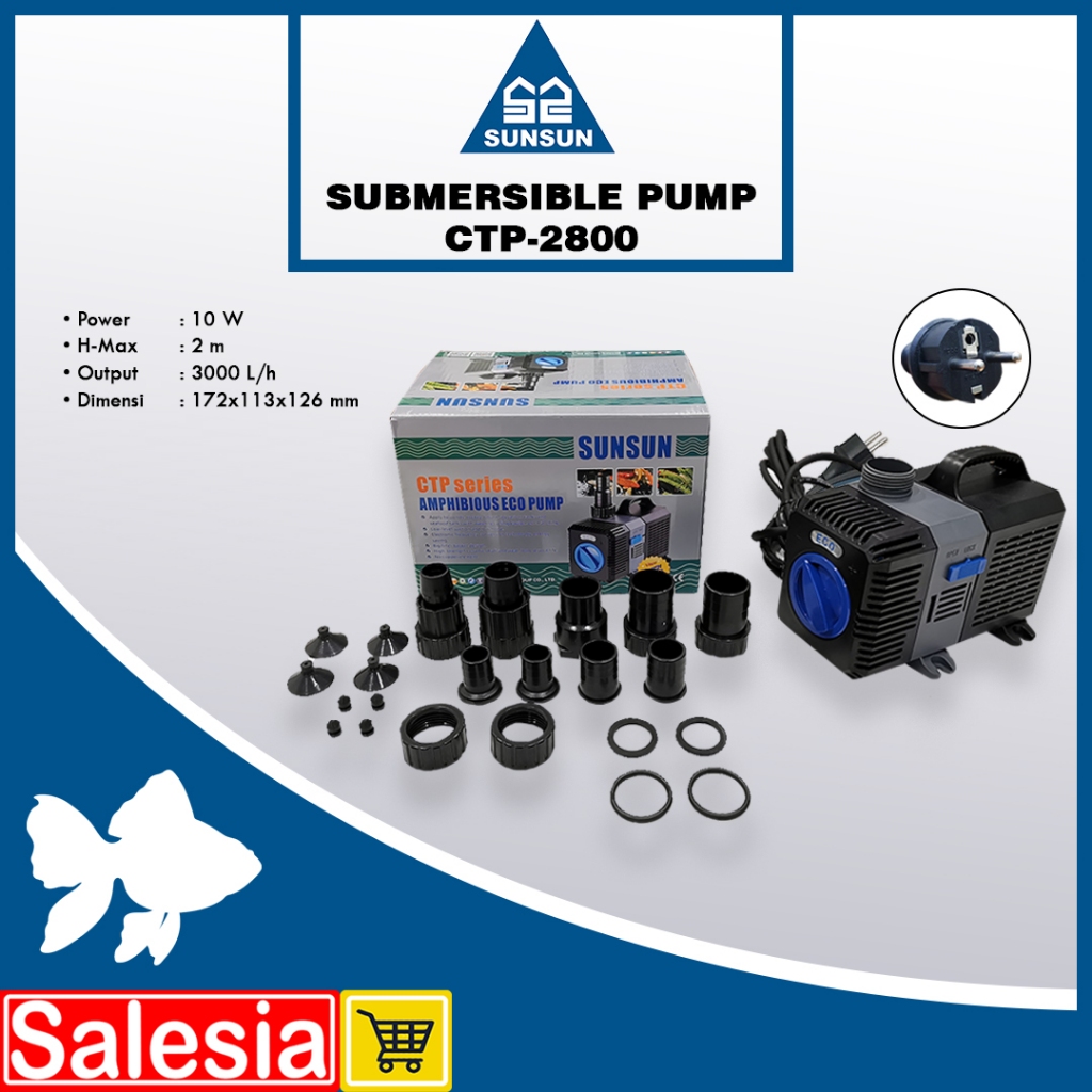 POMPA AIR SUNSUN CTP 2800 SUBMERSIBLE WATER PUMP KOLAM AQUARIUM