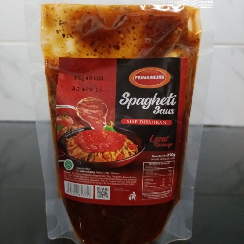 

Saus Spaghetti 250gr / Prima Agung Saos Spaghetti