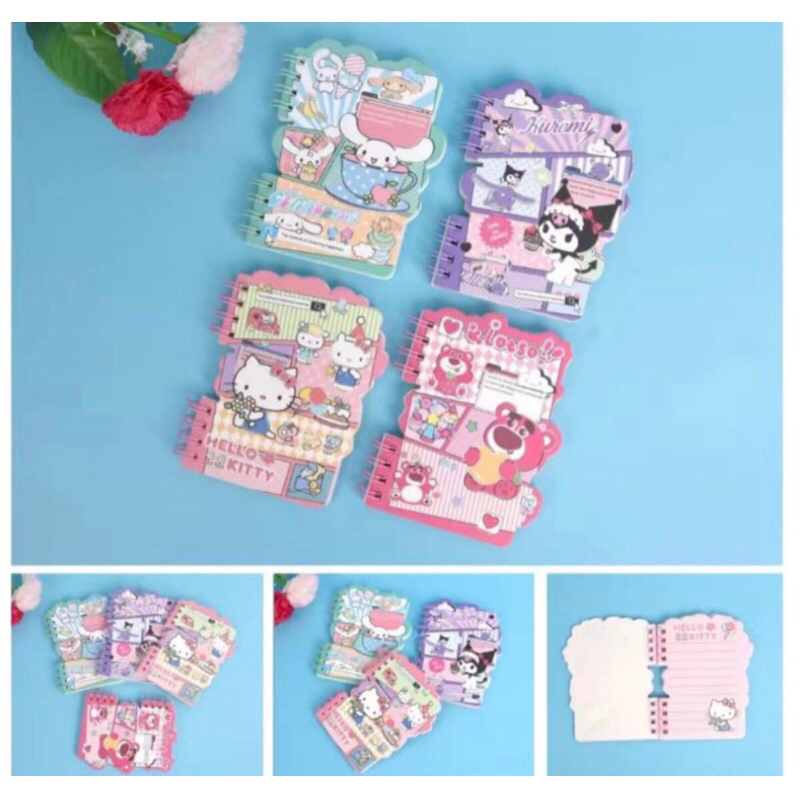 

(A7) NOTEBOOK SPIRAL XQ-77901 LOTSO SANRIO (60 LEMBAR) / BUKU TULIS CATATAN / NOTES MEMO