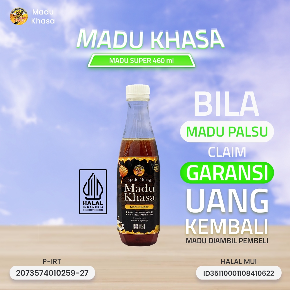 

Madu Super dengan Bee Pollen dan Royal Jelly | Madu Kaya Nutrisi – MADU KHASA 460 ML