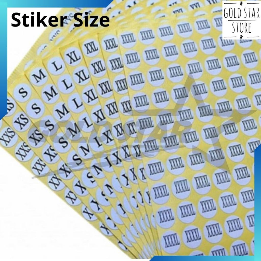

Kertas Tempelan Stiker Size Baju Sticker Tempel Ukuran Pakaian Stiker Label Size Stiker Tempel