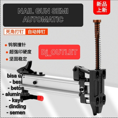 Power Hammer Palu Pistol Paku Rentetan Beton Besi semen Kayu Nail gun