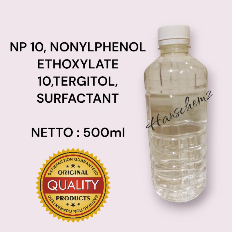 NP10 / NONYLPHENOL ETHOXYLATE 10 / TERGITOL / SURFACTANT / EMULSIFIER @500ml