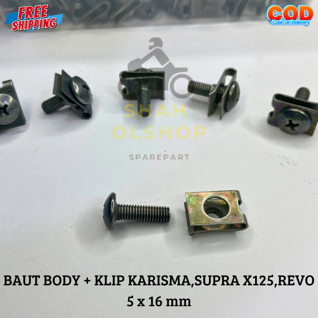BAUT BODY KLIP KARISMA M5 BAUT PALAT KLIP BODY HONDA KARISMA REVO SUPRA X 125 KIRANA CS1 DLL BAUT 8