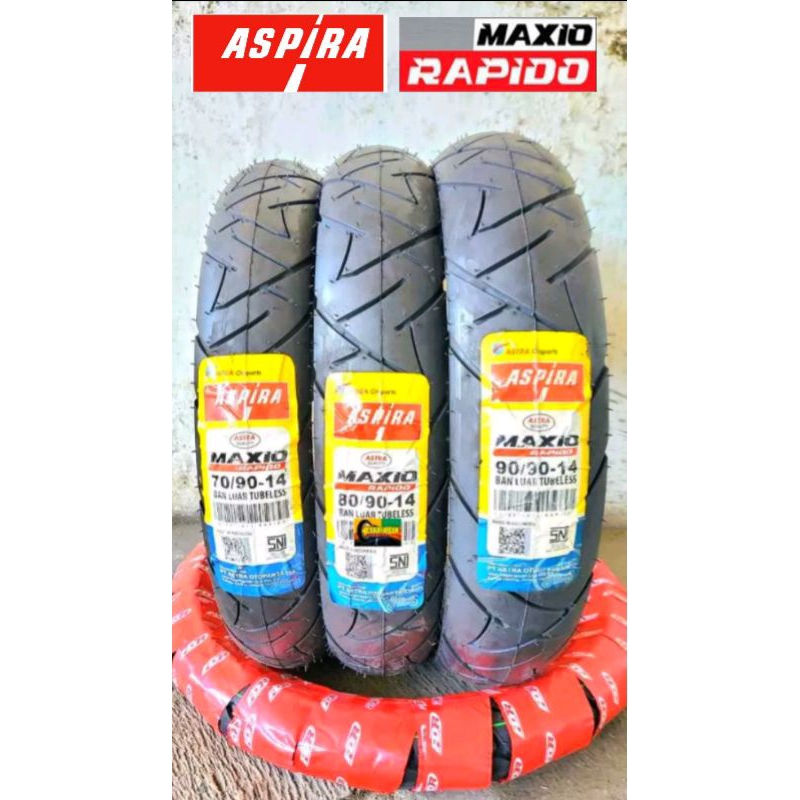 Terlaris Ban Metic Tubeles Aspira Rapido Ban 70/90-14 Ban 80/90-14 Ban 90/90-14 Ban Aspira 80/90-14