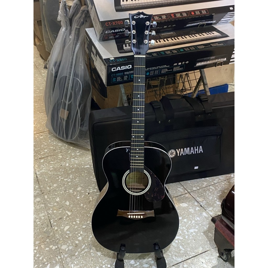 Gitar Akustik Elektrik Allegro FM Hitam Sunbrush Original Senar Kawat