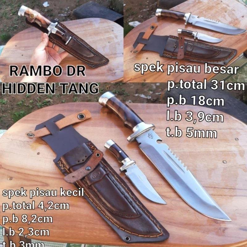 PISAU baja MODEL bushcraft RAMBO DR  Mini