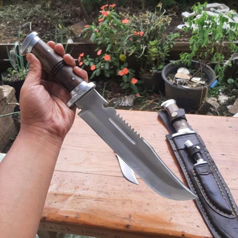 BUSHCRAFT / BIG RAMBO PISAU HUNTING DAN CAMPING