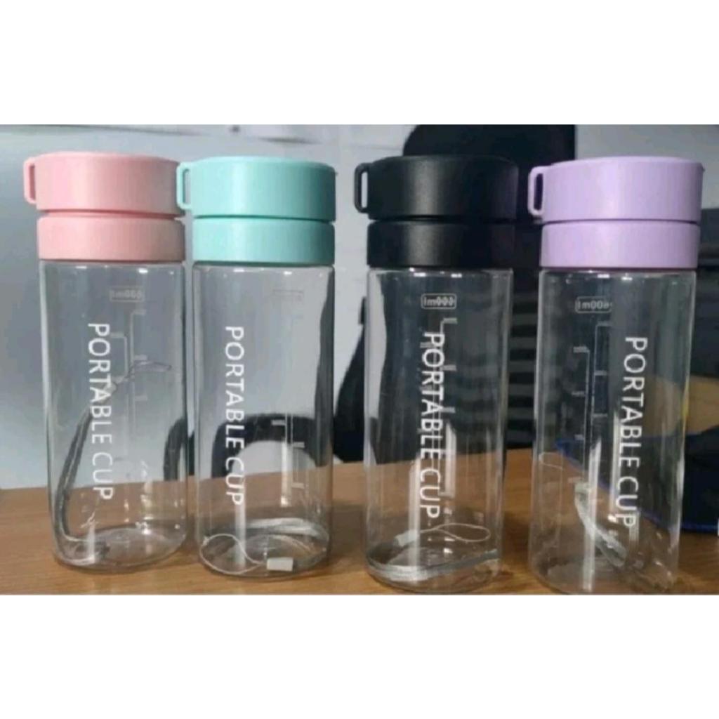 BOTOL MINUM PLASTIK UNIK PORTABLE CUP 600ML/800ML