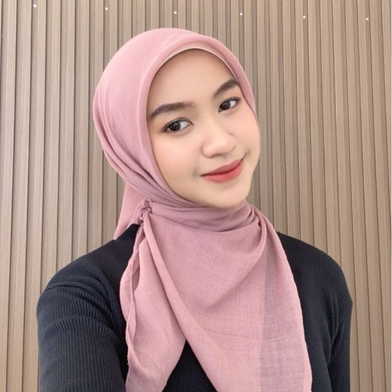 Segiempat Square Paris Jadul Premium Polos Terlengkap Hijab 40 Warna Nude Kerudung Jilbab Muslimah